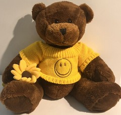 Pro Flowers Brown Teddy Bear Yellow Smile Sweater Sunflower Stuffed Animal Plush