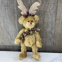 Jingle Bear Antlers And Bells Magical Kingdom Jointed Seasonal 11 in Christmas