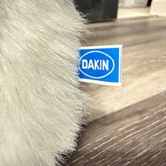 Vintage DAKIN Realistic White Husky Dog Stuffed Animal Plush Samoyed 1970s LARGE