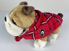GANZ Webkinz Bulldog 8″ Plush Stuffed Animal HM126 No Code w/ vUGA Bandana