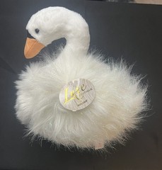 12″ Aurora plush White Swan with sparkle- New With Tag- Bougie- Great Condition