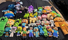40+ HUGE Minecraft characters & Movs plush lot collection