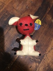 Vintage Dakin Dream Pets Leather Red Mouse with Tag Japan