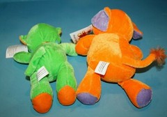 Mardi Gras Plush Appeal Cat Elephant 10″ Soft Toy Stuffed Animal Lot 2 Plushies