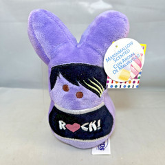 Peeps Purple Rock Star Bunny 6″ Scented Plush Punk Rock Heart Stuffed – NWT