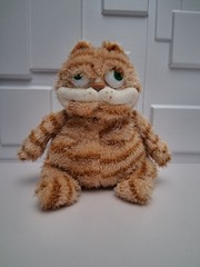 Vintage Striped Orange Fat Cat Garfield 9″ Plush Stuffed Animal Lazy Kitty