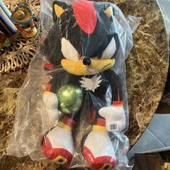 NWT Bioworld Sonic Shadow the Hedgehog Holding Chaos Emerald Plush Backpack