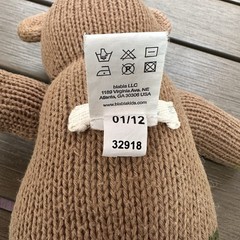 Blabla Kids Berlioz the Bear Hand Knit Brown Plush Stuffed Toy Mini 12″ Preowned