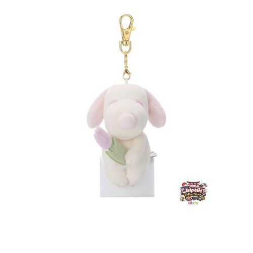 NEW Takara Tomy Arts Peanuts Chokkori Thank You Mascot Charm Snoopy Tulip