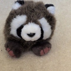 Small Raccoon Plush Stuffed Animal, Soft 6 in Brown White Black, Age 3+