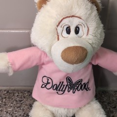 Toy Factory Dolly Parton Dollywood Bear Plush Doll White/Pink Small Retired