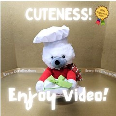 2020 Cuddle Barn Animated Plush Chef Teddy Bear Paradies Lagardere “Celebration”