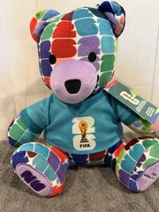 FIFA World Cup 2026 10” Colorful Bear Plush – Official 2026 World Cup Soccer ⚽️