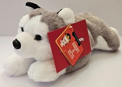 FAO Schwarz Adopt-A-Pet Husky Dog Plush Stuffed Animal Super Soft NEW Cuddly 15″