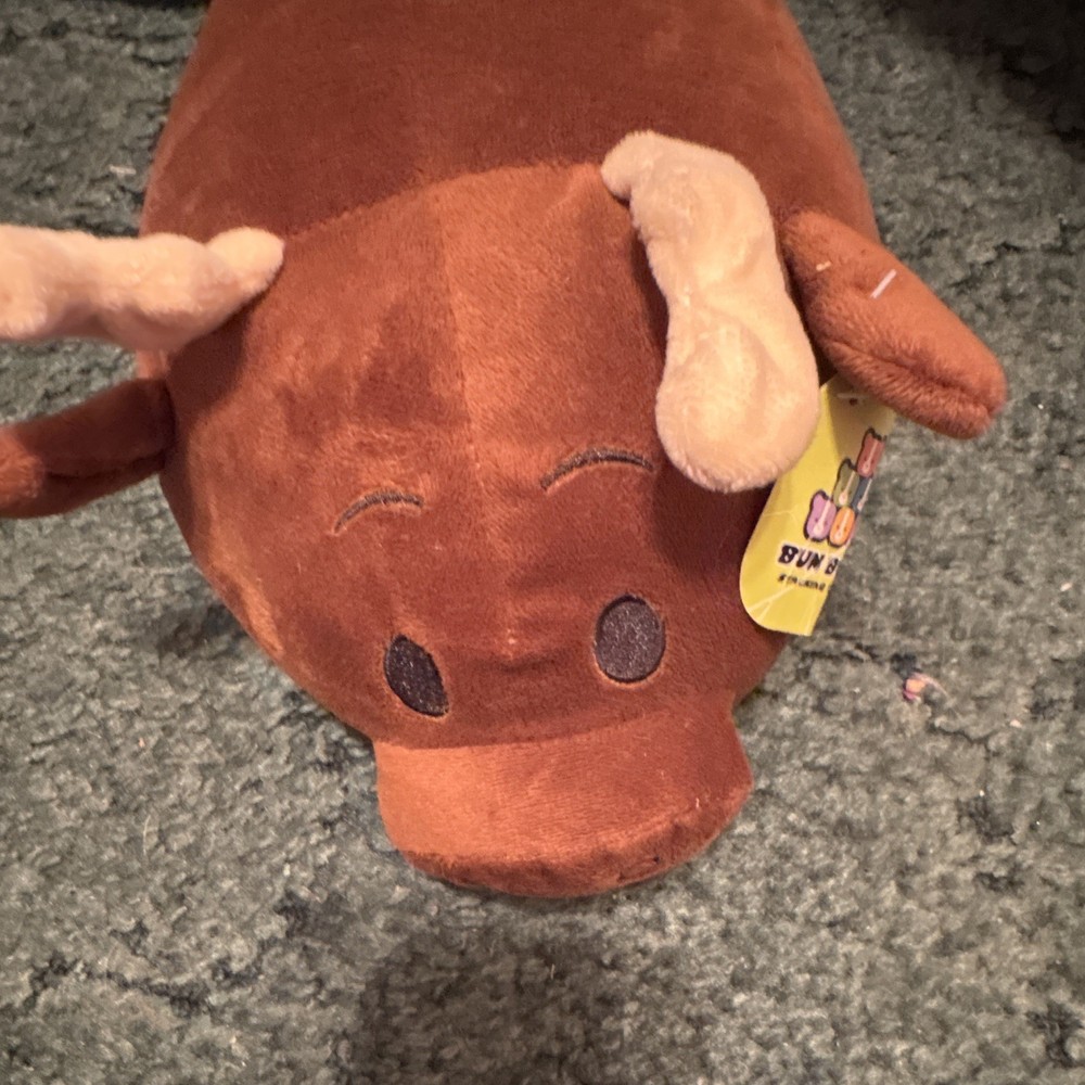 Bun Bun Cow Plush Doll Brown/Beige Small 6-14 in Washable w/ Tag 2024