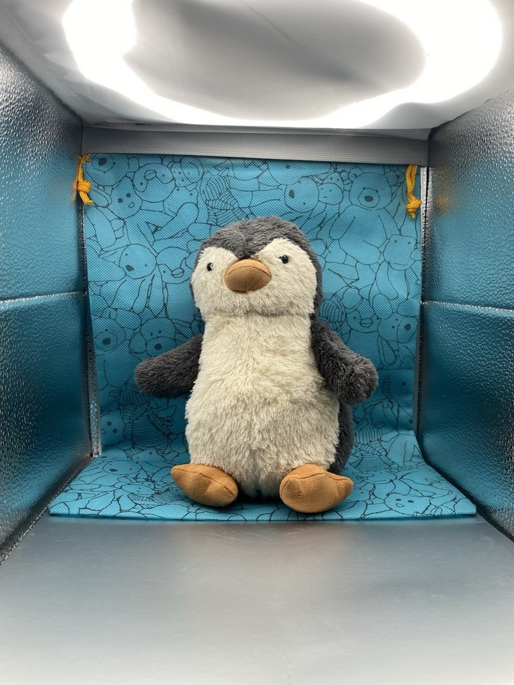 Jellycat London Peanut Penguin Medium 9.4 in Stuffed Animal NWT and Dust Bag