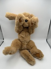 Vintage Gund Muttsy Tan Puppy Dog 1361 Plush Stuffed Animal Lovey Suede Paws