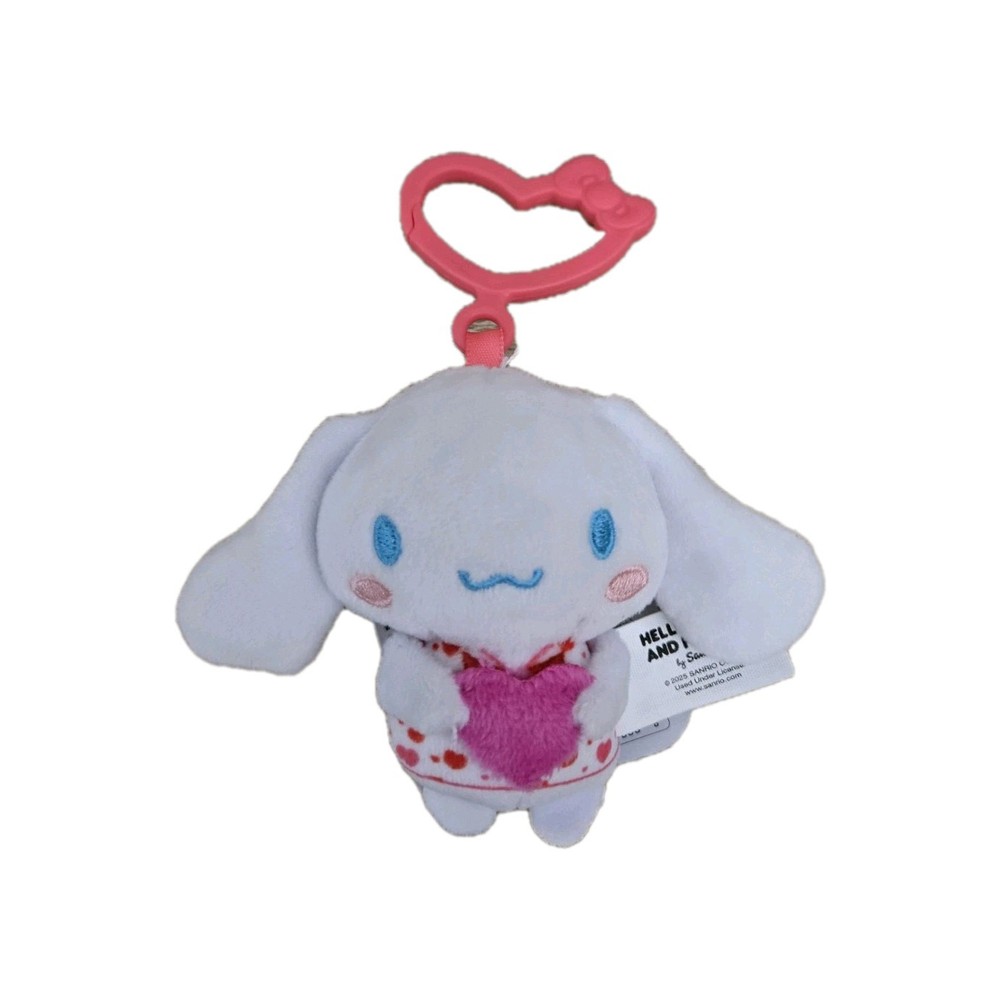 Hello Kitty & Friends CINNAMOROLL 3″ Bag Clip VALENTINE’S Plush NWT 💕
