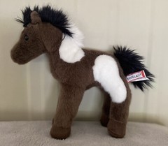 Douglas Cuddle Toy Brown white Horse Plush Stuffed Animal 8” Paint Pinto Pony