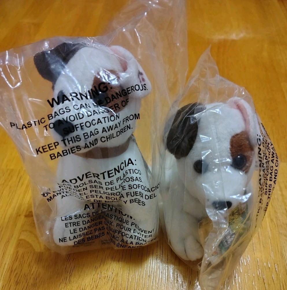 Vintage 1999 Wishbone Denny’s Promo Plush Set Gulliver Jack Beanstalk Sealed NOS