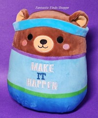 Squishmallows Wellness Squad Omar the Bear Make It Happen 8″ NWT NO BIO TAG