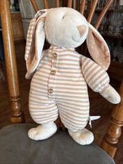 North American Bear Co 15” Tan Striped Sleepyhead Bunny Plush Stuffed Lovey Toy