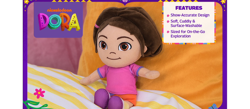 Official 8 inches Stuffed Toy Dora Educational Plush Doll Kids 3 years and up
