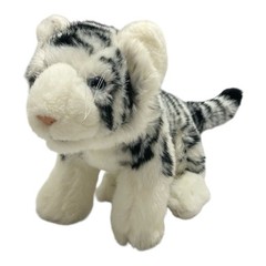 SOS Save Our Space White Black Stripe Tiger Plush 12” Stuffed Animal