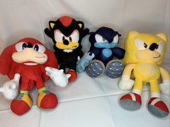 Sonic The Hedgehog Plush Lot Of 4 (3-12”) (1-9”) Pre-Owned NO TAGS See Pics