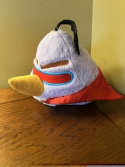 Angry Birds Space 12″ Purple Lazer Bird Plush Red Cape Stuffed No Sound