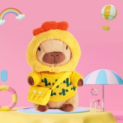 Cute Capybara Plush with 9 pcs Clothes & Accessories, Soft Capybara Stuffed A…