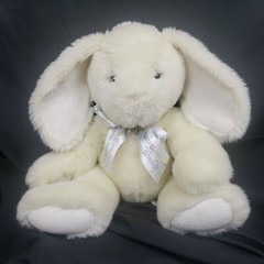 White Cottontail Rabbit Plush Snuggle Bunny Pillow Lovey Stuffed Easter Animal