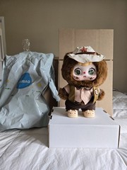 Doubao 400% Disappearing Burger Series Plush Blind Box-Explorer/Sheriff bear
