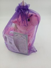 Unicorn Plush Toy Gift Set Pink Stuffed Animal Purple Bag Accessories Kids New