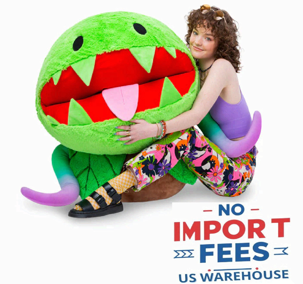 Massive Squishable Venus Flytrap Plush Soft Giant Stuffed Plant Toy 33 inch