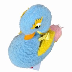 VTG Rushton Musical Plush Duck Blue Stuffed Animal Working Music Box 8”