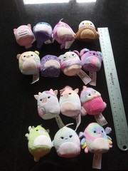 Lot of 14 Squishville Micromallow 2 inch Plush Kelly Toys well loved used toys