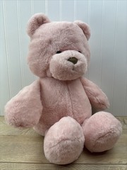 Animal Adventure 17” Pink Teddy Bear Plush Brown Nose 2023 Stuffed Animal SOFT