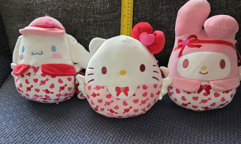Original Squishmallows Hello Kitty And Friends 8″ Valentine’s New w/ Tags Set