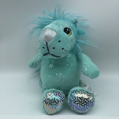 redemption plus plush turquoise silver stars sparkle lion Plush toy