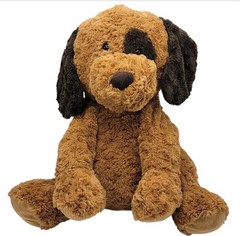 Toys R Us Floppy Dog Plush Stuffed Animal Puppy Brown Spot Swirls 2013 20″