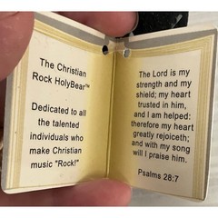 Vintage With Tags 9″ Holy Bears CHRISTIAN MUSIC ROCKS! 2002 Bean Bag Plush