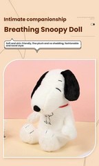 2025 Glowing Breathing Snoopy Plush Toy Baby Sleep Aid Cute Calming Stuffed Love