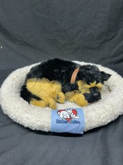 Perfect Petzzz Dog 10 Inch Black And Brown Sleeping Puppy German Shepard no box