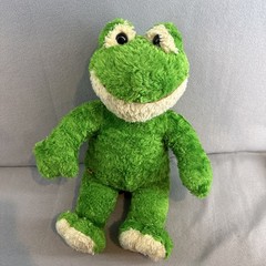 BUILD A BEAR Friendly Frog Plush Toy Green Beige 18″ Vintage Retired