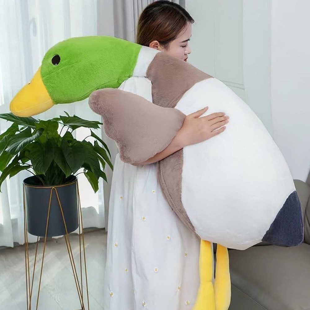 Pasrdqoyp Mallard Duck Plush,Mallard Stuffed 39.3 inches, As Picture