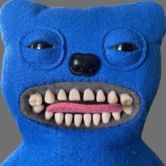 Rare Fuggler Sir Belch Blue Felt 10” Plush Doll Funny Ugly Monster Spin Master