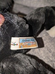 Toys R Us Animal Alley Black Horse Pony Plush (2000) – White Blaze – Retired 14″