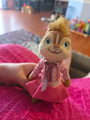 Disney Alvin & the Chipmunks Brittany Small Plush Stuffed Animal Washable Pink