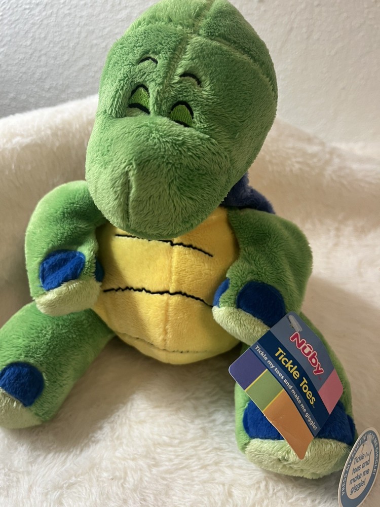 Nuby Luv n’ Care Tickle Toes Turtle Giggles Sound Plush W/tag adorable gift